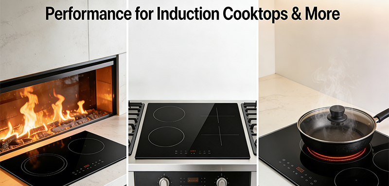 Hitech Glass: Professional Black Ceramic & Microcrystalline Glass for Induction Cooktops & Electric 